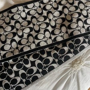 COACH Signature Logo Reversible Knit Scarf